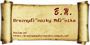 Breznyánszky Mónika névjegykártya