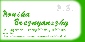 monika breznyanszky business card